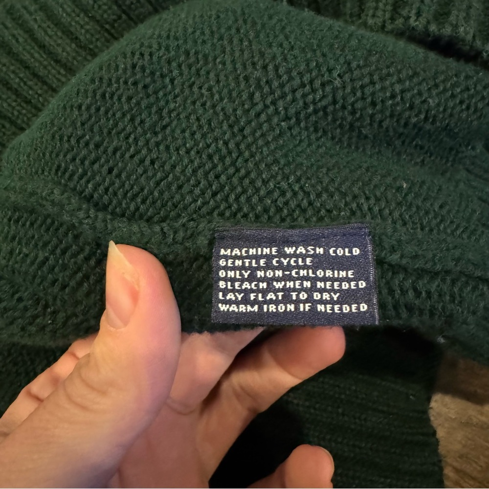 American Living Skiing 100% Cotton Green Sweater - Picture 6 of 6